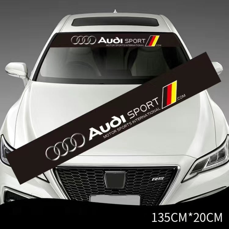 Стикер сенник за предно стъкло – спортен дизайн 135 x 20 см Audi