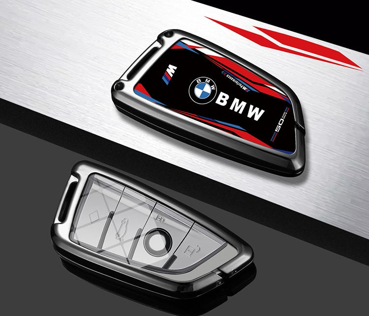 Премиум калъф за BMW ключ – метален корпус 360° защита (F1 стил)