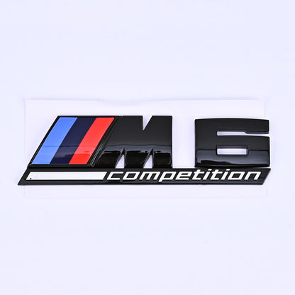 Задна Спортна емблема M3 / M5 / M6 Competition – алуминиева, висок клас М6 черна