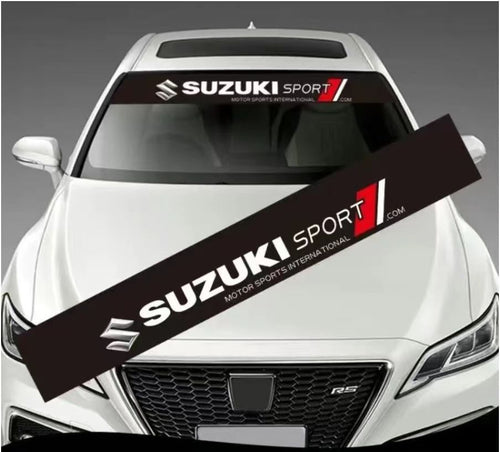 Стикер сенник за предно стъкло – спортен дизайн 135 x 20 см Suzuki