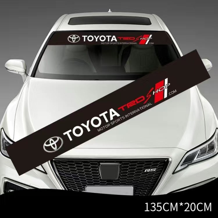 Стикер сенник за предно стъкло – спортен дизайн 135 x 20 см Toyota