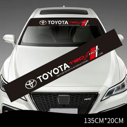 Стикер сенник за предно стъкло – спортен дизайн 135 x 20 см Toyota
