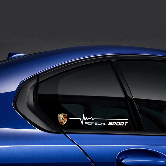 Стикери Porsche Sport (сърдечен пулс) – комплект ляв/десен