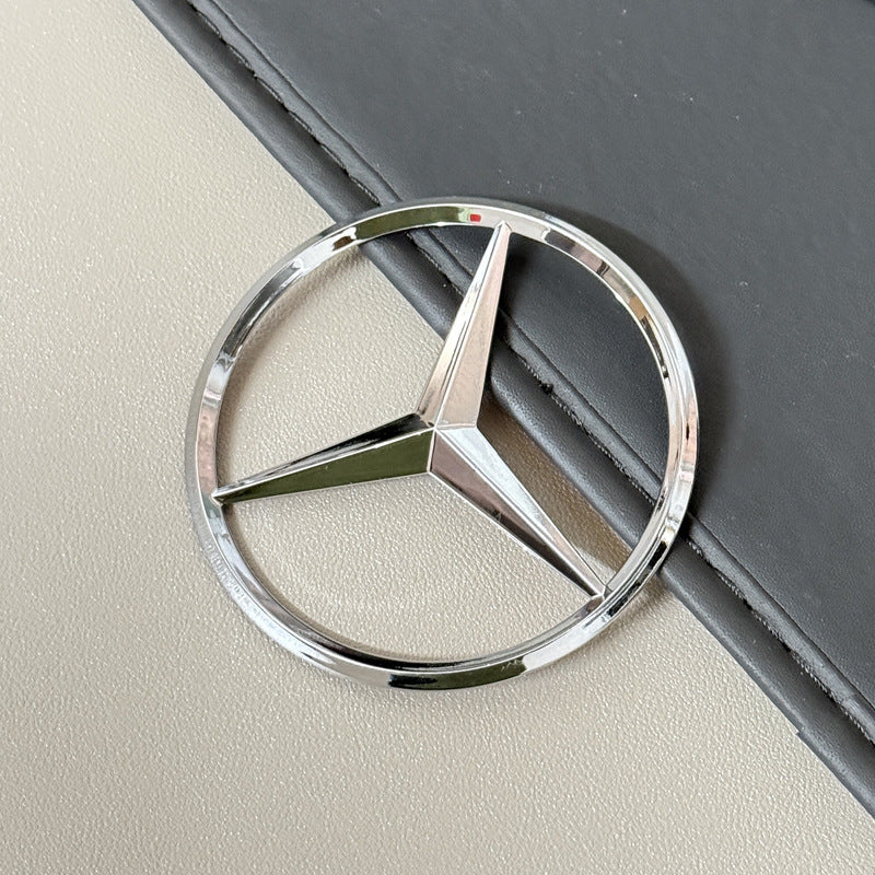 Задна емблема 70мм - 90мм за Mercedes – 3 цвята, стилен дизайн СИВ