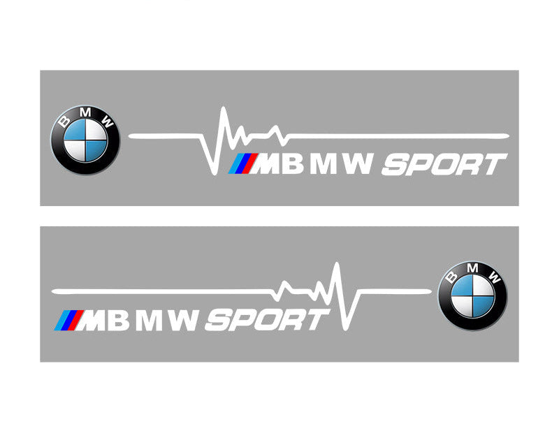 Стикери BMW Motorsport / Performance (сърдечен пулс) – комплект ляв/десен БЯЛ M-Motorsport
