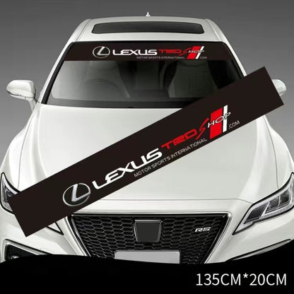 Стикер сенник за предно стъкло – спортен дизайн 135 x 20 см Lexus
