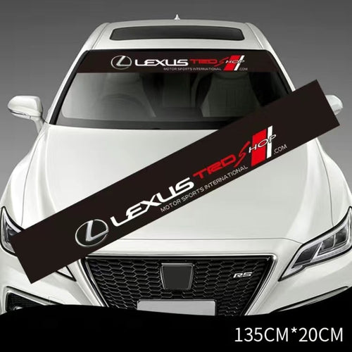 Стикер сенник за предно стъкло – спортен дизайн 135 x 20 см Lexus