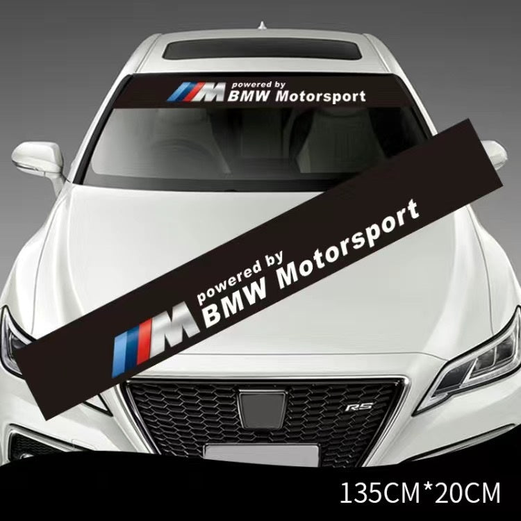 Стикер сенник за предно стъкло – спортен дизайн 135 x 20 см Mpower