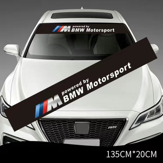 Стикер сенник за предно стъкло – спортен дизайн 135 x 20 см Mpower