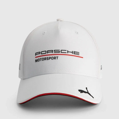 Шапка Porsche Motorsport – стилна спортна шапка (черна/бяла) БЯЛ