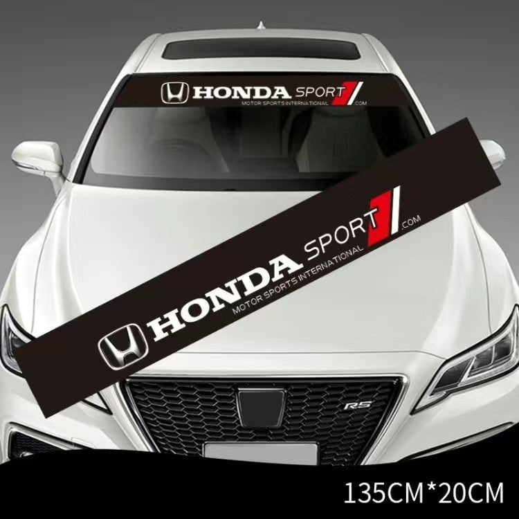 Стикер сенник за предно стъкло – спортен дизайн 135 x 20 см Honda