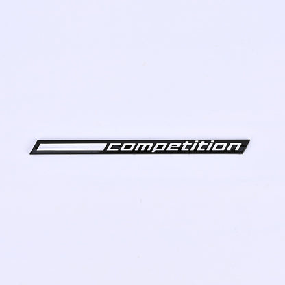 Емблема Competition за автомобил – алуминиева, спортен стил 12.6mm