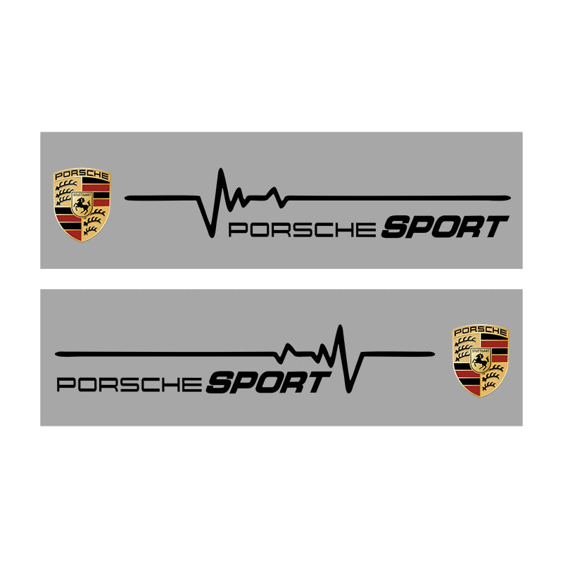Стикери Porsche Sport (сърдечен пулс) – комплект ляв/десен Black