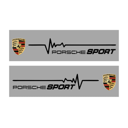 Стикери Porsche Sport (сърдечен пулс) – комплект ляв/десен Black