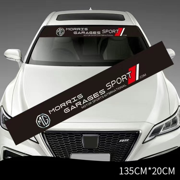 Стикер сенник за предно стъкло – спортен дизайн 135 x 20 см MG