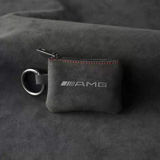 Кожен AMG калъф за ключ Алкантара