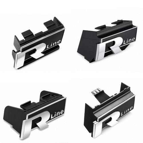 R Line Емблема за Решетка VW | За Passat B8, Tiguan, T-Roc, Touareg, T5 T6 и др.