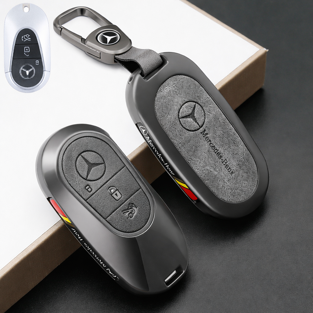 Метален калъф за ключ Mercedes-Benz + ключодържател – 360° защита