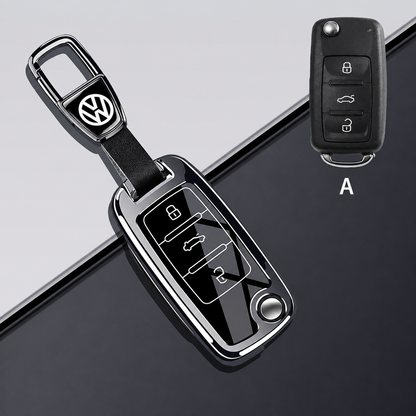 Калъф за автомобилен ключ Volkswagen – черен с ключодържател