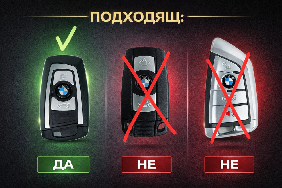 Премиум калъф за ключ BMW от Алкантара с ключодържател – 3 цвята
