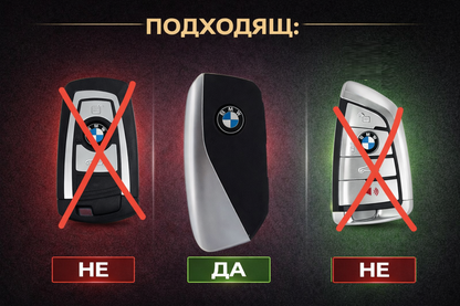 Калъф за ключ BMW M Power с кожен ключодържател – спортен дизайн