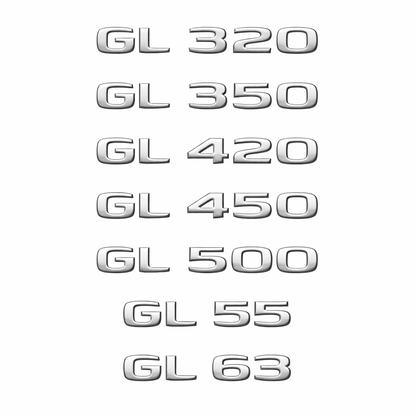 Емблема Mercedes GL-Class за Заден Капак Сребрист хром GL63