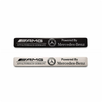 AMG метална емблема 10.7×1.3 см – Powered by Mercedes-Benz