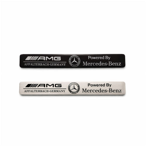 AMG метална емблема 10.7×1.3 см – Powered by Mercedes-Benz