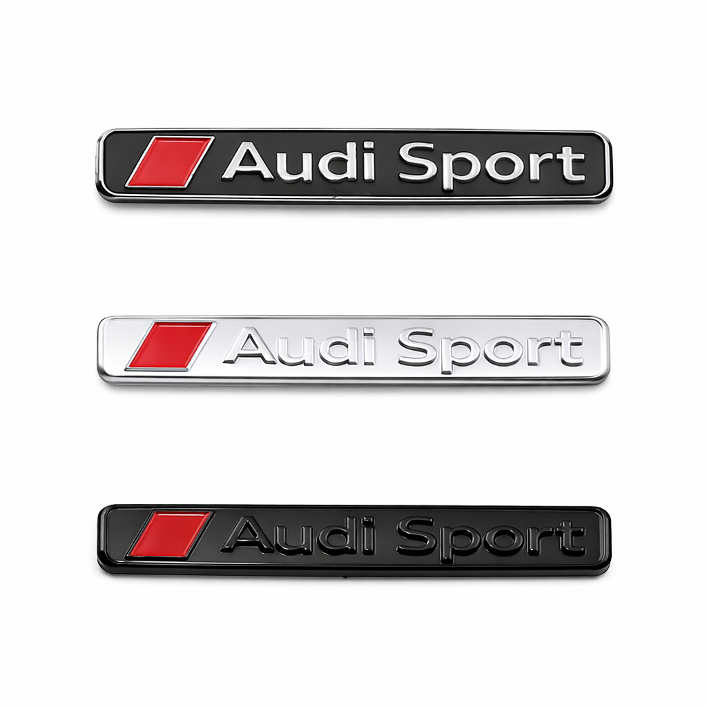 Audi Sport емблема 13.4×3.9 см – за автомобил