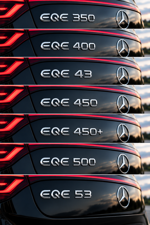 Емблеми за багажник Mercedes EQE – 350, 400, 43, 450, 450+, 500 и 53