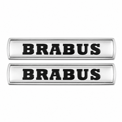 Алуминиева емблема BRABUS 700 / 800 / 900 лепяща 77x16 мм Brabus сива