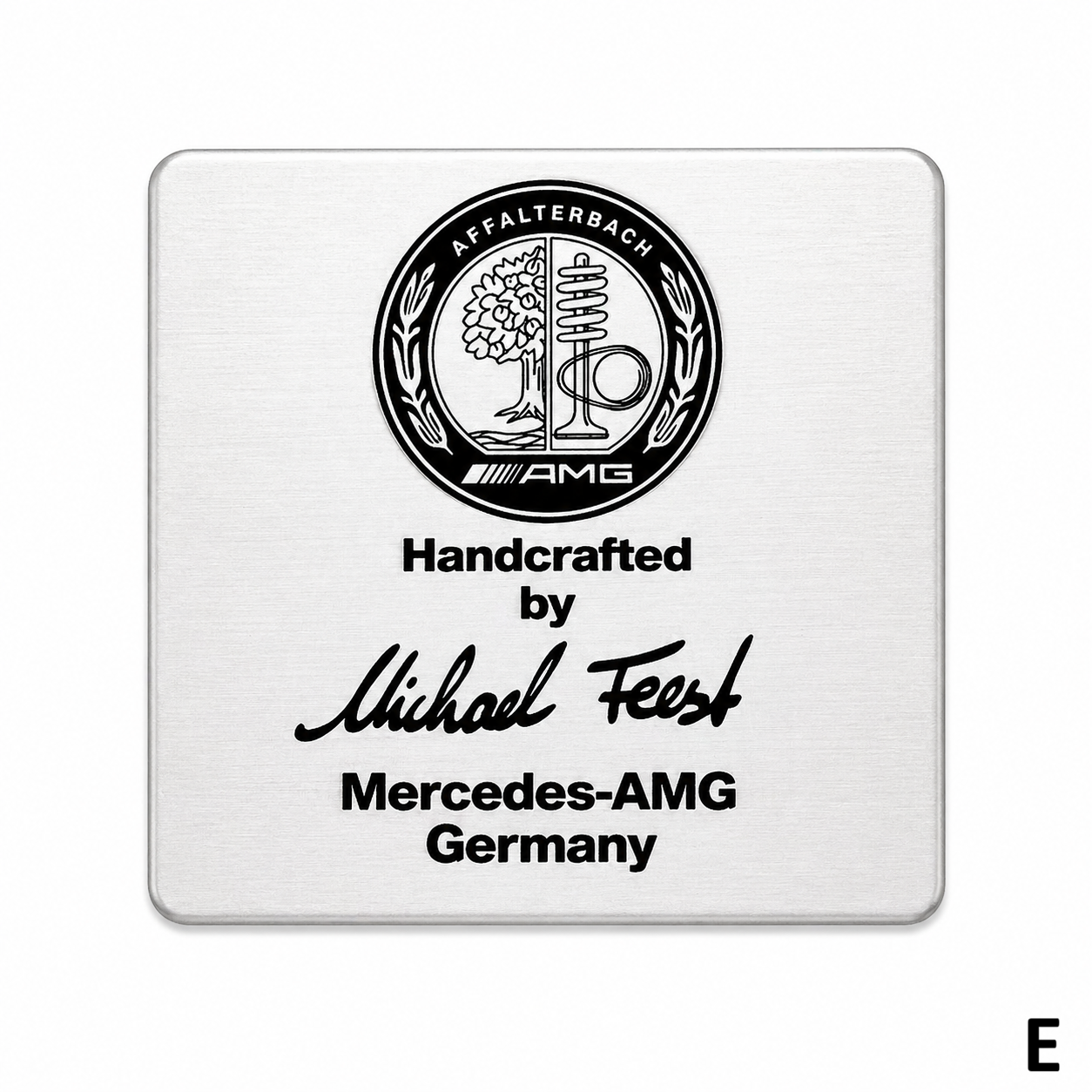 AMG Handcrafted by Michael Feest Емблема – Метална Лепяща Табелка E