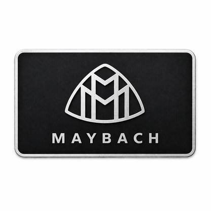 Maybach метална емблема 8×5 см – черно/хром ЧЕРЕН