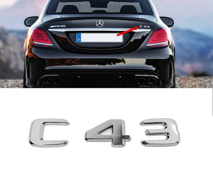 Емблема Mercedes C-Class за Заден Капак Сребрист хром