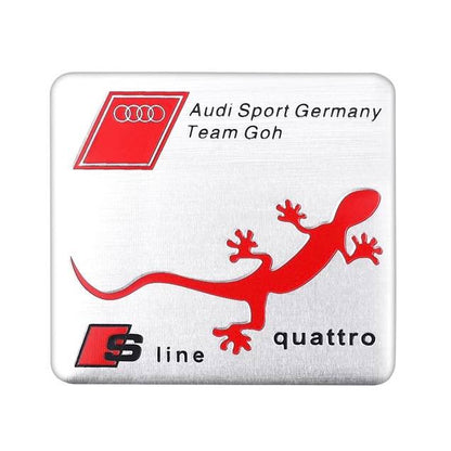 Audi S line Quattro метална емблема 6×5.5 см – Sport Edition