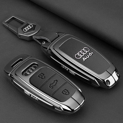 Калъф за автомобилен ключ AUDI – метален корпус и кожа
