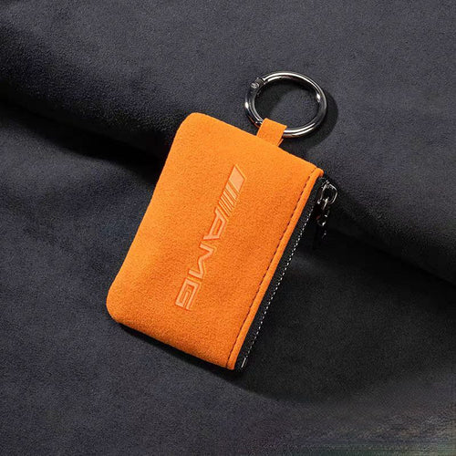 Кожен AMG калъф за ключ Алкантара