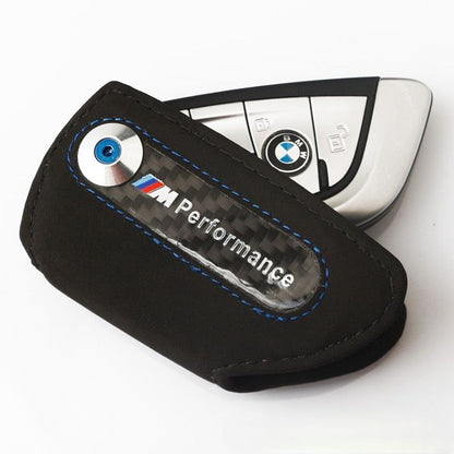 Кожен калъф за ключ Алкантара M