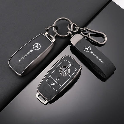 Луксозен Калъф за автомобилен ключ Mercedes ЧЕРЕН