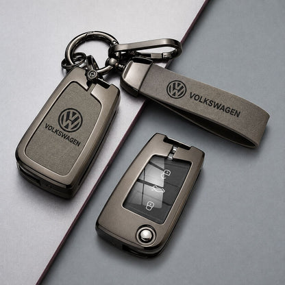 Метален Калъф за Ключ VW + Ключодържател | Volkswagen Golf Passat Tiguan