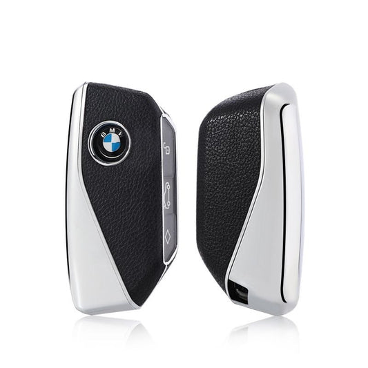 Луксозен Калъф за Ключ BMW – 360° Пълна Защита ЧЕРЕН
