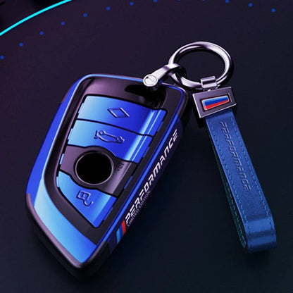 Калъф за автомобилен ключ BMW M Performance – син с ключодържател