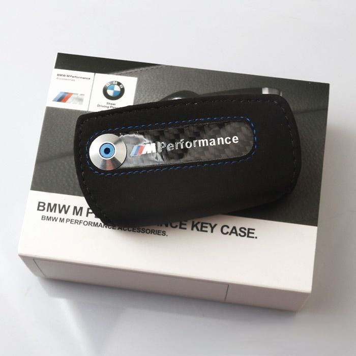 Кожен калъф за ключ Алкантара M