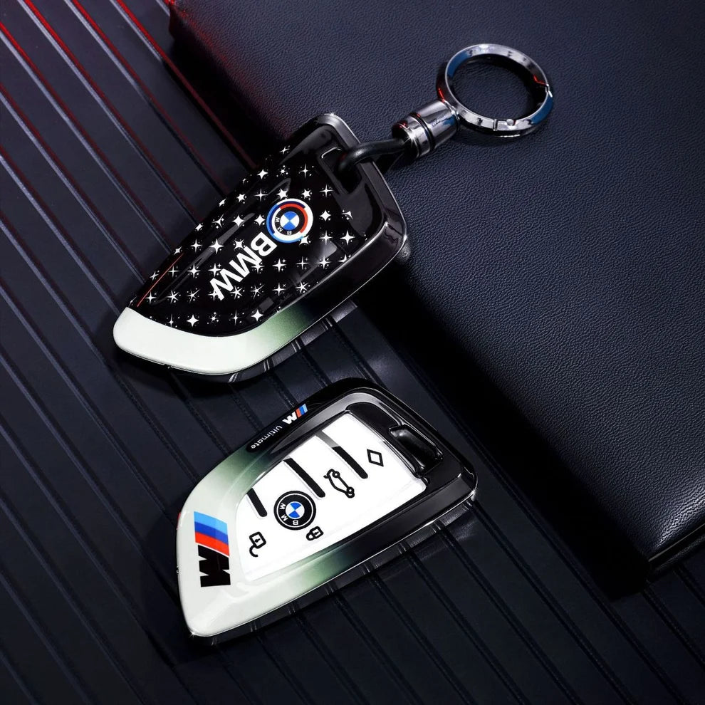 Калъф за автомобилен ключ BMW M Performance с метален ключодържател и спортен M дизайн
