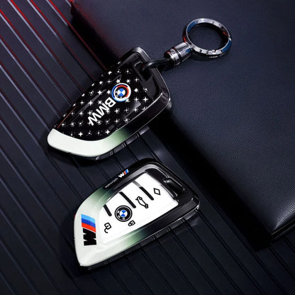 Калъф за автомобилен ключ BMW M Performance с метален ключодържател и спортен M дизайн
