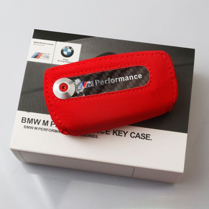 Кожен калъф за ключ Алкантара M