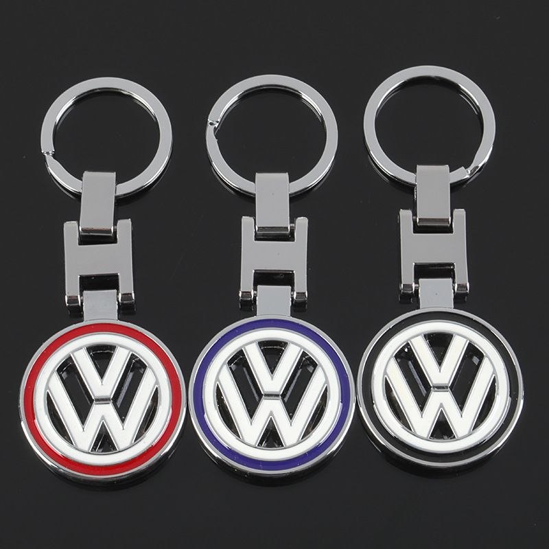 Метален ключодържател Volkswagen VW с въртяща се емблема