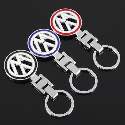 Метален ключодържател Volkswagen VW с въртяща се емблема