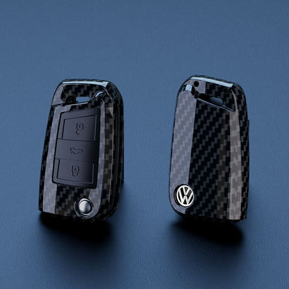 Карбонов калъф за ключ Volkswagen VW с ключодържател