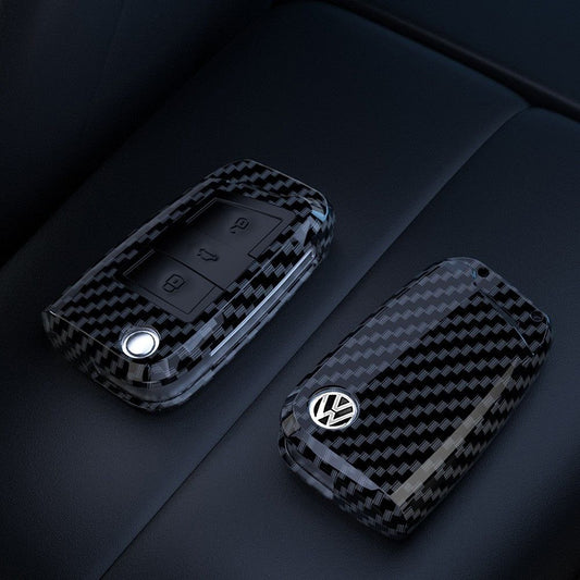 Карбонов калъф за ключ Volkswagen VW с ключодържател